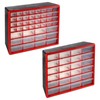 Set of Two Storage Bins with Drawers – Pair of