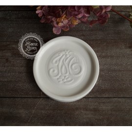 Mathilde M Broderie Soap Dish Round Ceramic Bathroom Nostalgia Country House Shabby French