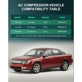 SCITOO A/C Compressor Clutch for Ford Flex for Taurus for Taurus X for Lincoln MKS for MKT 3.5L 3.7L for Mercury Sable 3.5L 2008-2012 8G1Z19703AA 9G1319D629AB 9G1Z19703A 9G1Z19703B AU2Z19V703AB