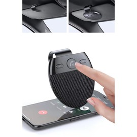 Hands Free Car Speakerphone Kit Bluetooth 5.0 Wireless Vehicle BT Handsfree Hands-Free Microphone Sun Visor Music Player with Mic