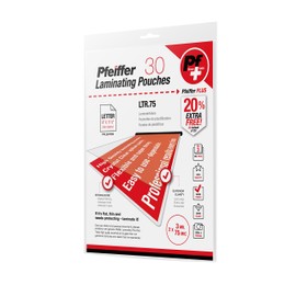 Pfeiffer Letter Size Laminating Pouches 3 mil (75 mic), 30-Pack (R) (PFL2075R2)