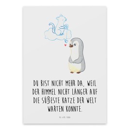 Mr. & Mrs. Panda Sympathy Card Mourning Cat - Condolence Wishes Card, Loss, Sympathy Sayings, Grief Card, Funeral, Cat