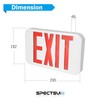 SPECTSUN LED 6 PACK Exit Sign with Battery Backup -Red