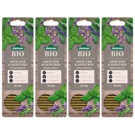 Dehner Dehner Bio Düngestäbchen für Kräuter / Gewürze, Spezialdünger, hochwertiger Dünger, organischer NPK-Dünger, 4 x 30 Stück (120 Stück)