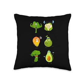 Vegetable Gardening And Canned Spinach Apparel Baby Organic Spinach and Kale Vegetarian Vegan Throw Pillow, 16x16, Multicolor