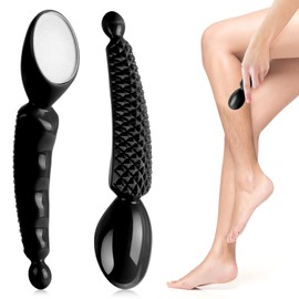 Crystal Hair Remover, Nano Hair Eraser Remover for Men and Women, Easy to Grip Epilator for Body, Legs, Arms, Back Peeling - Black