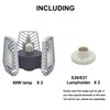 LZHOME 2-Pack LED Garage Lights, 6500Lumens E26/E27 Adjustable Trilights Garage