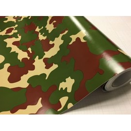 Cutting Sheet/Camouflage Pattern 60 x 11.8 inches (152 x 30 cm), Forest Camouflage Wrapping Sheet Sticker Camouflage