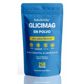 Glicinato de Magnesio en Polvo - 500 Gramos - Rinde 250 Días - Sin Gluten, Sin Sabor - S&V
