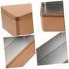 COLLBATH 2pcs Rectangular Tinplate Storage Boxes for Tea Bags and