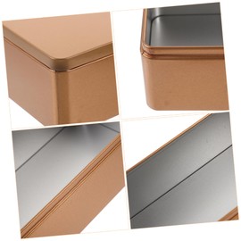 COLLBATH 2pcs Rectangular Tinplate Storage Boxes for Tea Bags and Leaves Airtight Lidded Containers Multi-functional Tea Storage Jars Packaging
