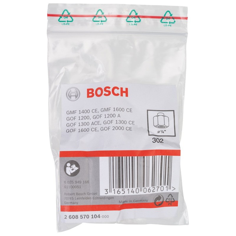 Bosch 2608570104 Collet/Nut Set for Bosch Routers