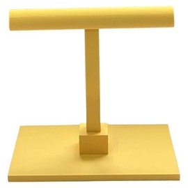 LBH MARKET Training Bird Perch Ideal Parrot Perch or Parakeet Perch-Portable, Lightweight, Textured Perch with Non-Skid Bottom-Suitable for Small to Medium Birds - Easy Assembly, (Yellow)