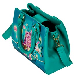 Loungefly Tangled Princess Castle Crossbody Bag, multicoloured
