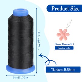 0.55mm Beading Threads, 490Yards Round Waxed Threads Polyester Cord Bracelet Beading Cords Beading Threads Waxed Polyester Cord Waxed Cord for Bracelet DIY Craft Jewelry Making Sewing Craft