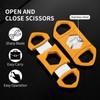 CIGARLOONG Cigar Cutter Hexagon Stainless Steel Sharp Blade Guillotine (Orange)