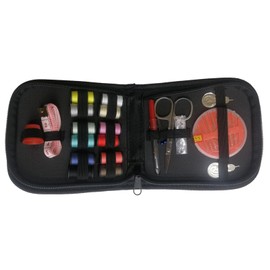 WYDDDARY Mini Sewing Kit for Home, Travel & Emergencies with Sewing Accessories Portable DIY Sewing Supplies for Beginners, College Students, Campers with Premium Black Handbag