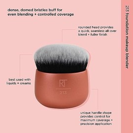 Real Techniques, Foundation Blender, Brocha para Bases de Maquillaje, Base Líquida + Crema + Polvo, Cobertura Uniforme