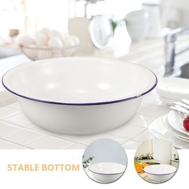 Healeved Enamel Wash Basin 28cm Large Enamel Mixing Bowl Face Washing Basin Sourdough Bowl Footbath