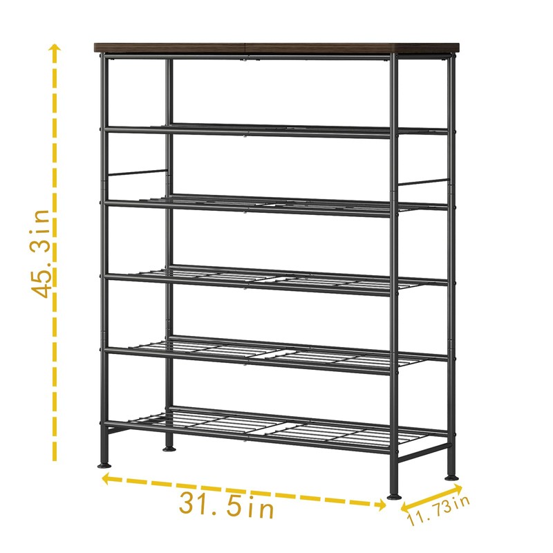 SUOERNUO Shoe Rack Organizer 6 Tier for Closet Entryway Free