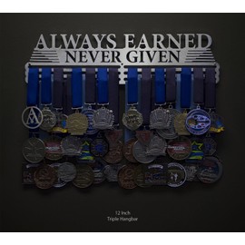Allied Medal Hangers - Always Earned Never Given (Compact) - Multiple Medal Holder Display Rack