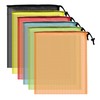 6 Pcs Colour Nylon Mesh Drawstring Bags Mesh-Bags Drawstring 16x14