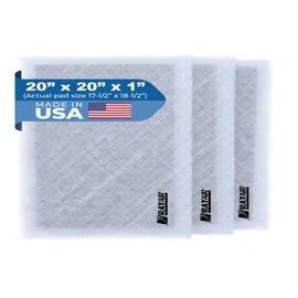 RAYAIR SUPPLY 20x20 Replacement Filter Pads Compatible with SolaceAir Air Cleaner 20x20 Refills (3 Pack) WHITE