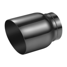 A-KARCK Double Wall Exhaust Tips Black Chrome 3" Inlet, Muffler Tip with Never Fading and Peeling Coating, 3" Inlet 4" Outlet 5" Long
