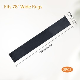 letsinstyle 2 Pcs 12 x 50 Inch Large Rug Storage Bags, 210D Oxford Cloth Rolled Rugs Moving Bag, Black Drawstring Carpet Storage Pouches for Indoor Outdoor Carpet Packing Protection