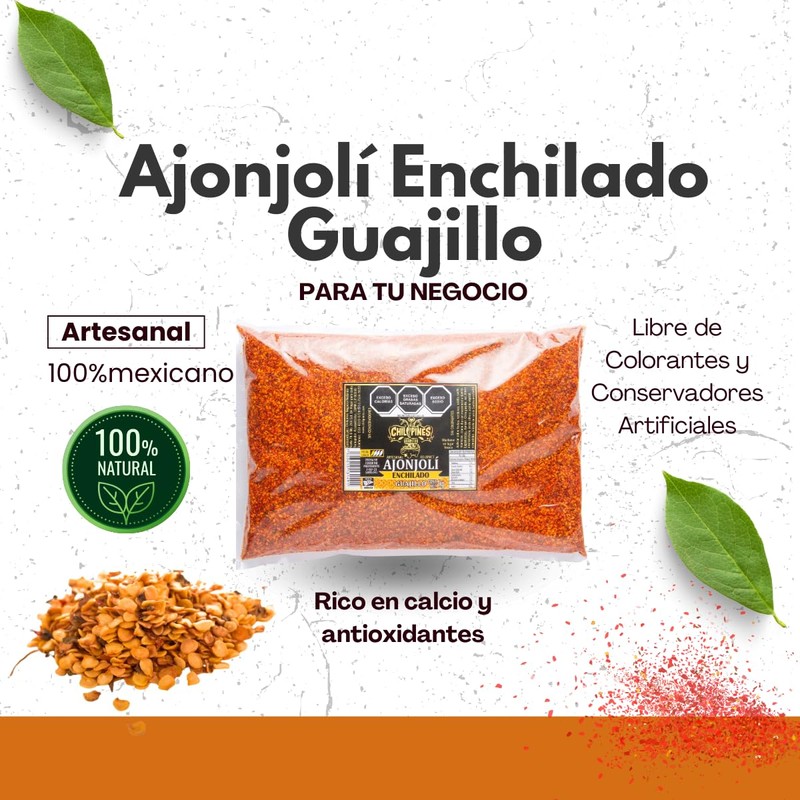 Chilipines Ajonjolí Enchilado Guajillo 1Kg, ajonjolí gourmet artesanal, semillas enchiladas