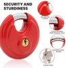 Unity Red Keyed Padlock 2 3/4'' (70mm), Stainless Steel Disc