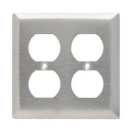 Pass & Seymour SS82 2-Gang Stainless Steel Duplex Receptacle Wall Plate