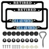 2 Pcs Stainless Steel Retired License Plate Frame for U.S.