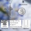 DRINSPER Urn Necklace for Ashes Celtic Cross Cremation Jewelry 925