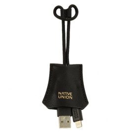 NATIVE UNION Black TAG CABLE Cable USB Leather Clochette For Bag NIB