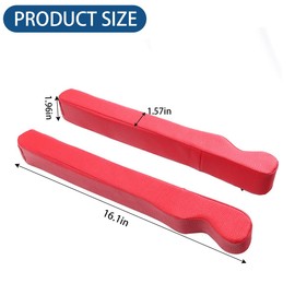 LKAHG 2Pcs Car Seat Gap Filler, PU Leather Auto Crevice Catcher Drop Blocker to Fill The Seat and Console Gap, Universal Vehicle Interior Accessories for Car, SUV, Truck (Red)