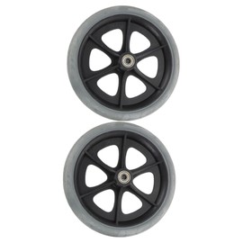 Mipcase 2pcs Wheelchair Front Wheels Replacement Parts Durable Drive Walker Wheels with Swivel Design Easy to Install Compatible with Wheelchairs Made From