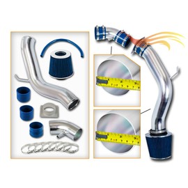 Rtunes Racing Cold Air Intake Airflow Induction Kit + Filter Combo BLUE Compatible For 02-06 Altima 2.5L