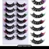 7 Pairs Russian Strip Lashes Color Lash 8D Colorful Wispy