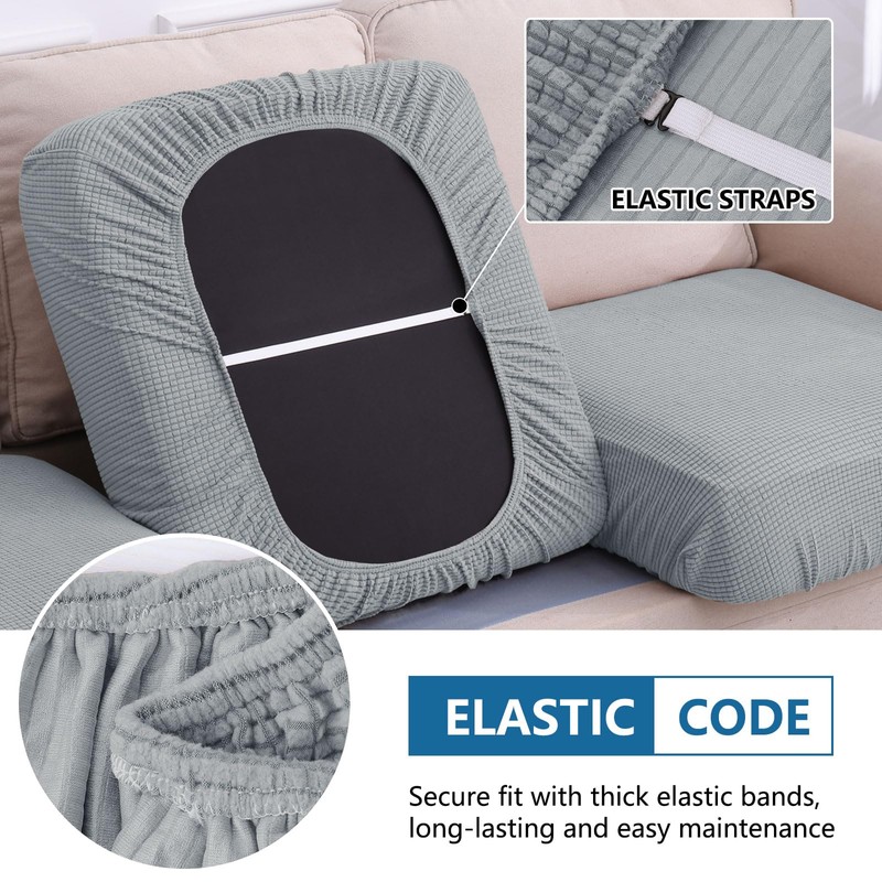 hyha Waterproof Couch Cushion Covers, Washable Sofa Cushion Slipcovers, Thick