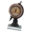 Globe Clock Decorative Desk Ornament Resin World Map Clock with