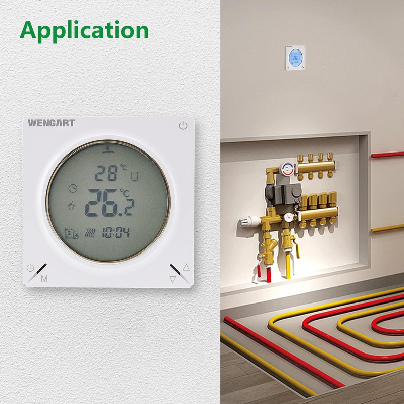 Wengart Water Heating Thermostat WG106,Weekly Programming,Digital LCD Display,Easy Operation,Suitable For