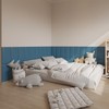 3D Anti-Collision Wall Padding for Kids Self-Adhesive 4PCS Blue headboard