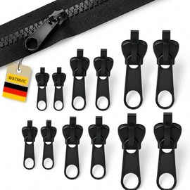 WATMVIC 12-Piece Universal Zip Repair Set for Clothing and Luggage