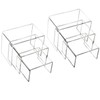 Clear Acrylic Display Risers, 2 Sets of 3 Showcase Shelf