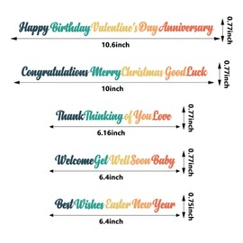 YKW Word Die Cuts for Card Making, Happy Birthday Merry Christmas Anniversary Congratulations Thank You Metal Cutting Dies, for DIY Scrapbooking Photo Albums Crafts Holiday Words Paper Art