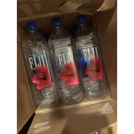 FIJI Water Lot Of 12 EMPTY FIJI Natural Artesian Water Plastic Bottles, 1.5 Liter For Reuse