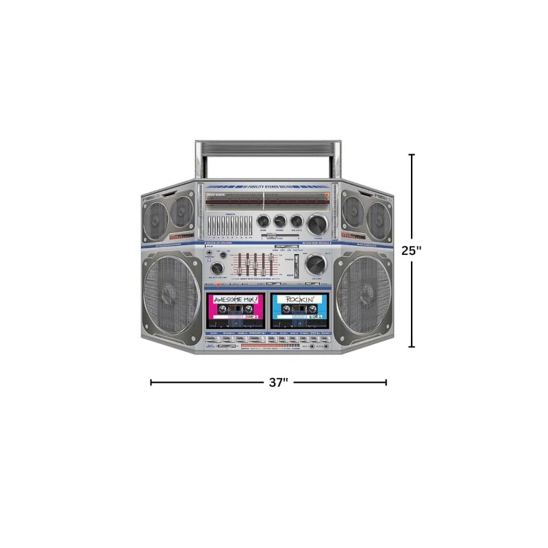 Awesome 80s Boombox Cardboard Stand-Up - Party Decor - 1