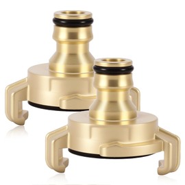 Pack of 2 Brass Quick Coupling, Garden Hose Quick Couplings, 1/2 Inch Plug-In Coupling Claw Coupling Adapter for Garden Hose, Compatible with Gardena GeKa