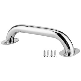 316 Stainless Steel Boat Handrail, Easy to Install Boat Grab Handle Multi Purpose Grip Rail Bar with Mounting Screws Boat RV Yacht 25 X 200mm